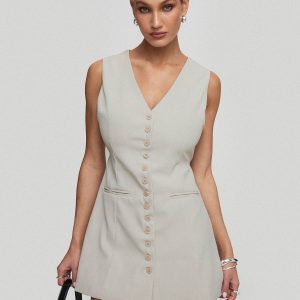 Katja Mini Dress Oyster