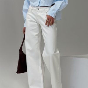 Ellanor Low Rise Straight Leg Jeans White