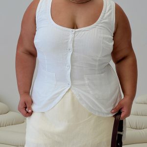 Spirito Vest Top White Curve