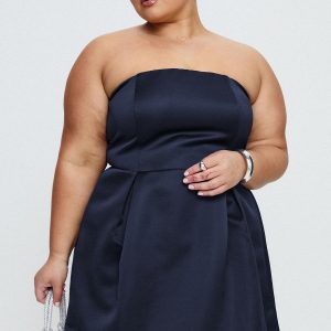 Spader Corset Mini Dress Navy Curve