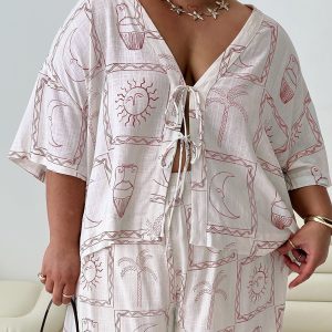 Sun Dream Shirt Cream / Multi Curve
