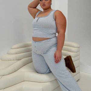 Waffles Stripe Sleep Set Multi Curve