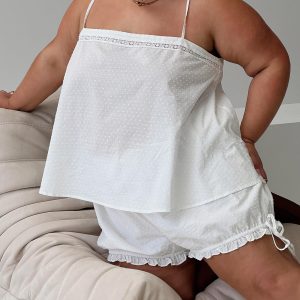 Invisible String Sleep Top White Curve