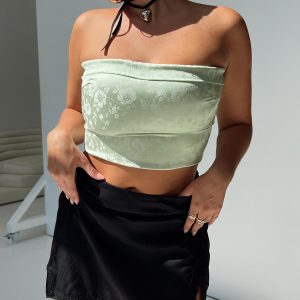 Essen Strapless Top Green