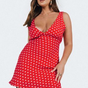 Nellie Mini Dress Red Polka Dot