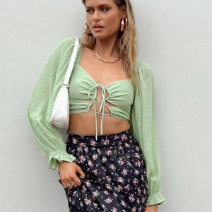 Madigan Long Sleeve Top Green