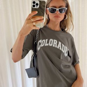 Colorado Dreaming Oversized Tee Charcoal