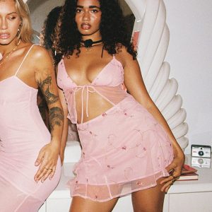 Rosen Mini Skirt Pink Floral