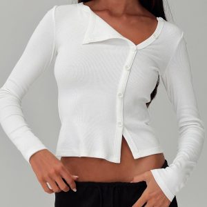 Passoni Long Sleeve Top White