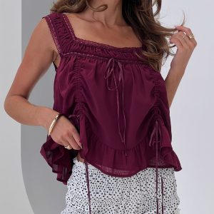 Eluisa Lace Top Plum