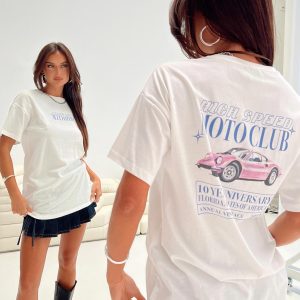 High Speed Oversized Tee White