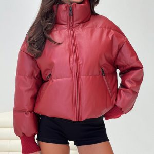 Myler Puffer Jacket Burgundy
