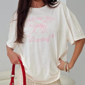All My Love Bow Tee White