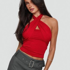 Lavinea Halter Top Red