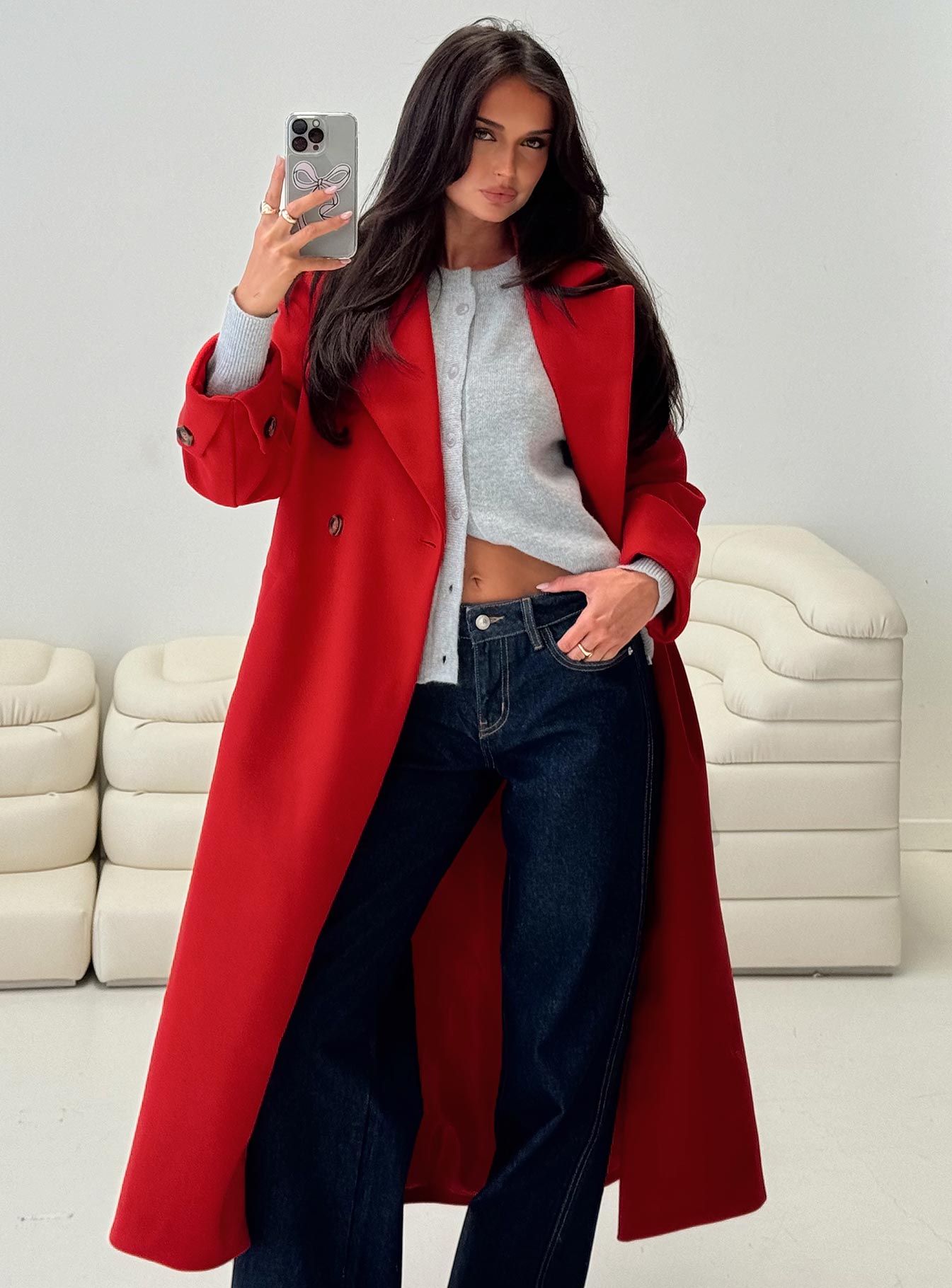 Mirandah Coat Red - Image 8