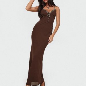 Moorey Maxi Dress Brown