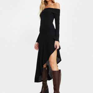 Tunie Off The Shoulder Maxi Dress Black