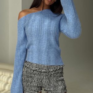 Phillips Cold Shoulder Sweater Blue