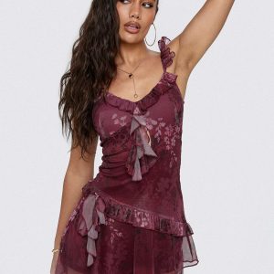 Ballad Floral Ruffle Mini Dress Multi