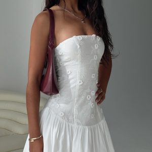 Envie Strapless Mini Dress White