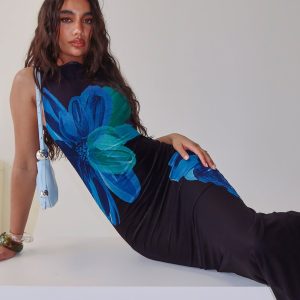 Fayola Maxi Dress Blue Floral