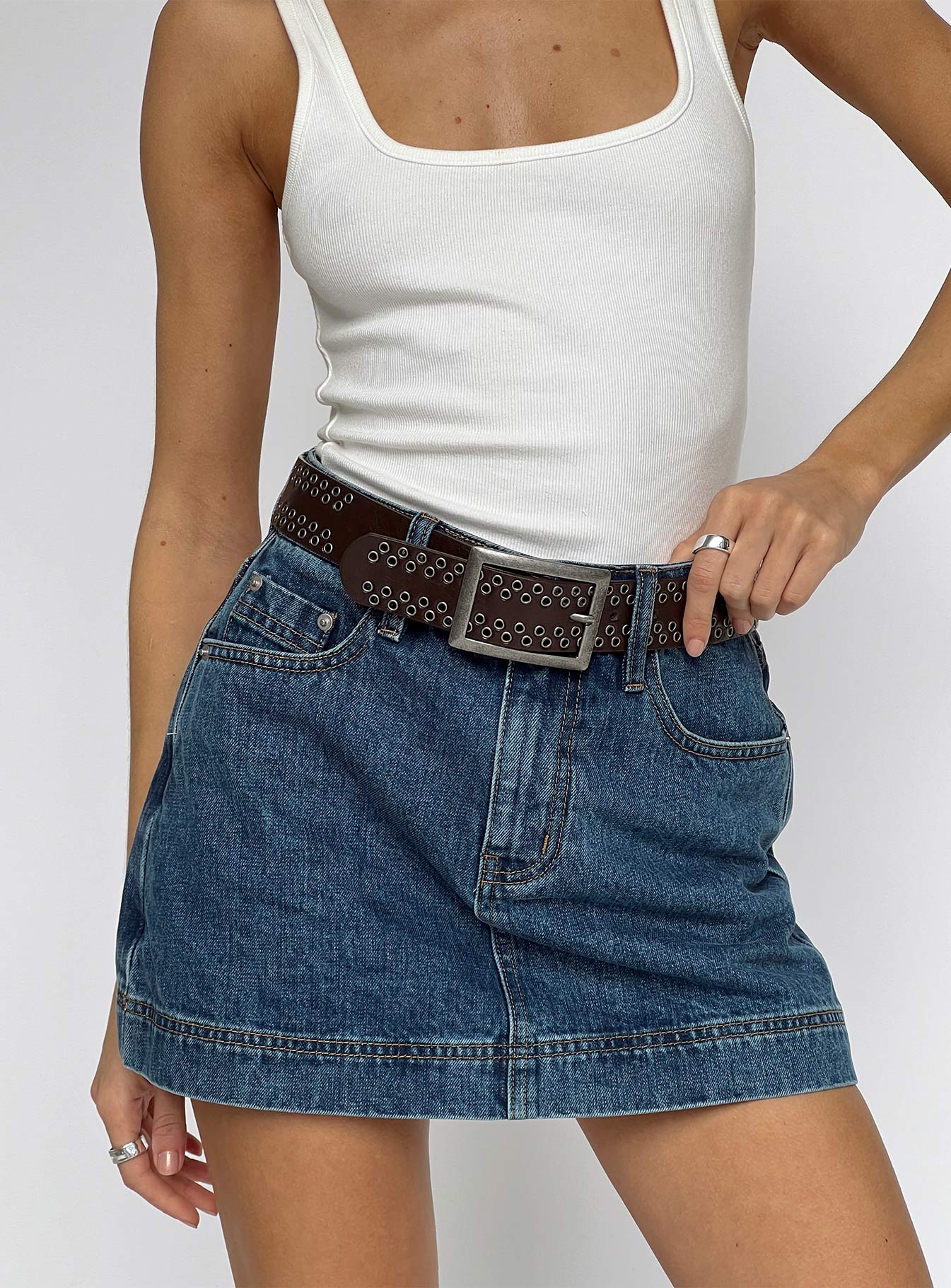 Gazelle Denim Skort Mid Wash - Image 11