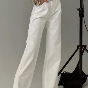 Henesey High Rise Straight Leg Jeans White Wash