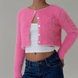 Just A Girl Cardigan Pink