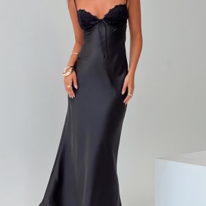 Fadyen Bias Cut Maxi Dress Black Tall
