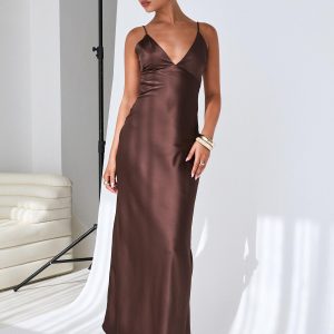 Angels Only Maxi Dress Chocolate