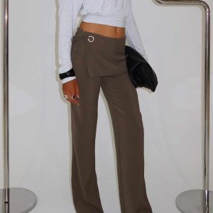 Elka Wrap Trousers Truffle