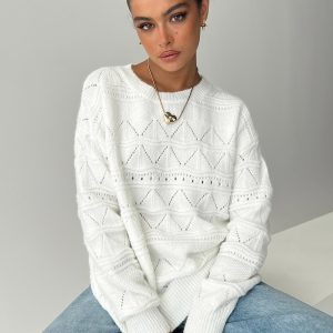 Pierce Pointelle Sweater Cream