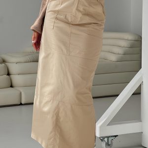 Devine Cargo Maxi Skirt Stone