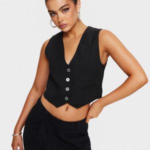 Lavine Vest Top Black