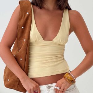 Sublime Ruched Top Yellow