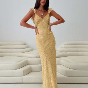 Dearlie Frill Maxi Dress Multi