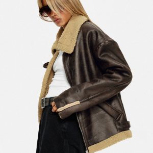 Benetta Collared Jacket Brown