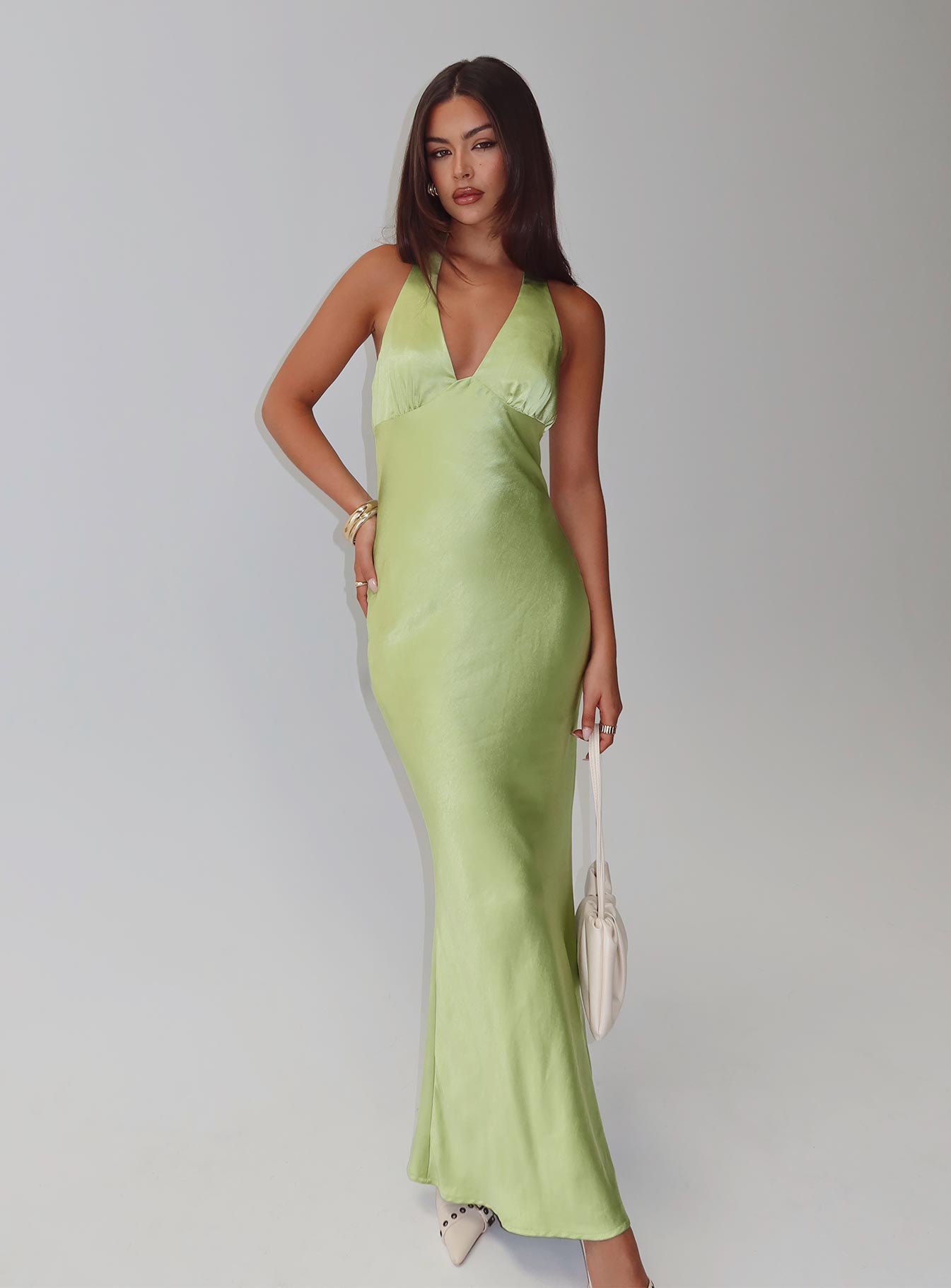Gloriana Halter Maxi Dress Green