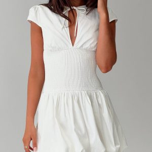 Ladybug Mini Dress White