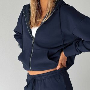All Day Oversized Hoodie Navy