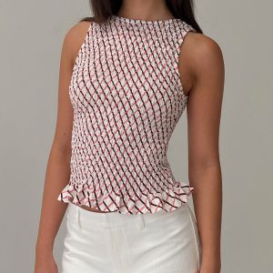 Birita Top Geometric Tile Pink