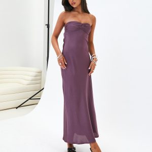 Maryska Strapless Maxi Dress Purple