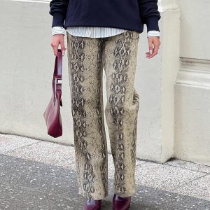 Serpentina Low Rise Straight Leg Jeans Snake