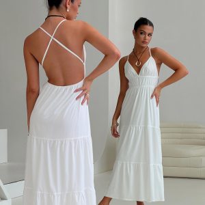Mckew Maxi Dress White