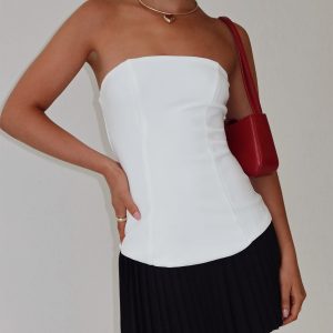 Obsessed Strapless Mini Dress White