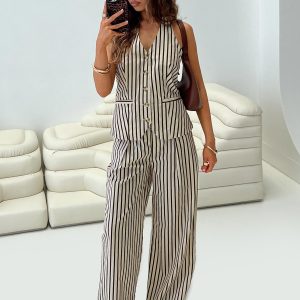 Cassiopeia Set Beige Stripe