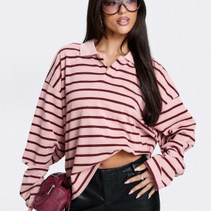 Rebels Jersey Burgundy Blush Stripe