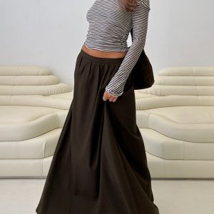 Hallee Maxi Skirt Brown