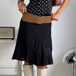 With Kindness Midi Skirt Black