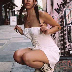 Myrica Strapless Mini Dress White